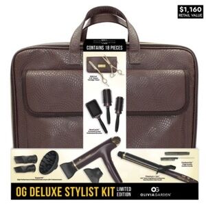 New Olivia Garden Carry Bag with brushes ,combs & curling iron Only